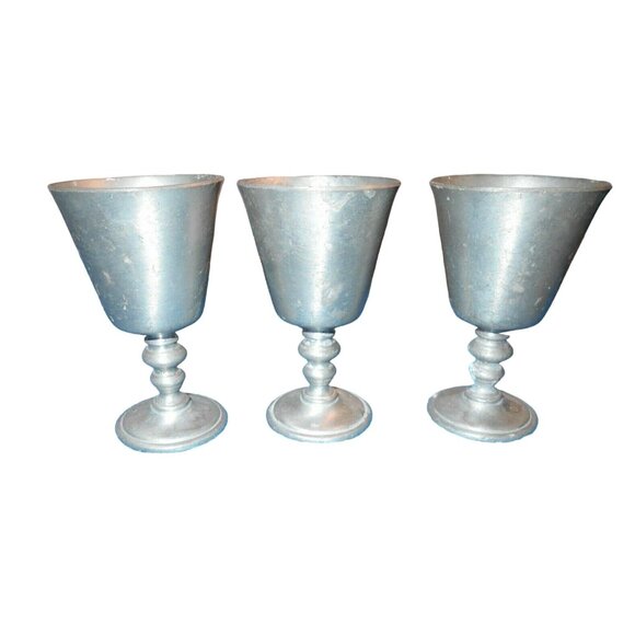 Reed & Barton Pewter Goblet Mini Set of 3 - 3" tall cute - Picture 1 of 3
